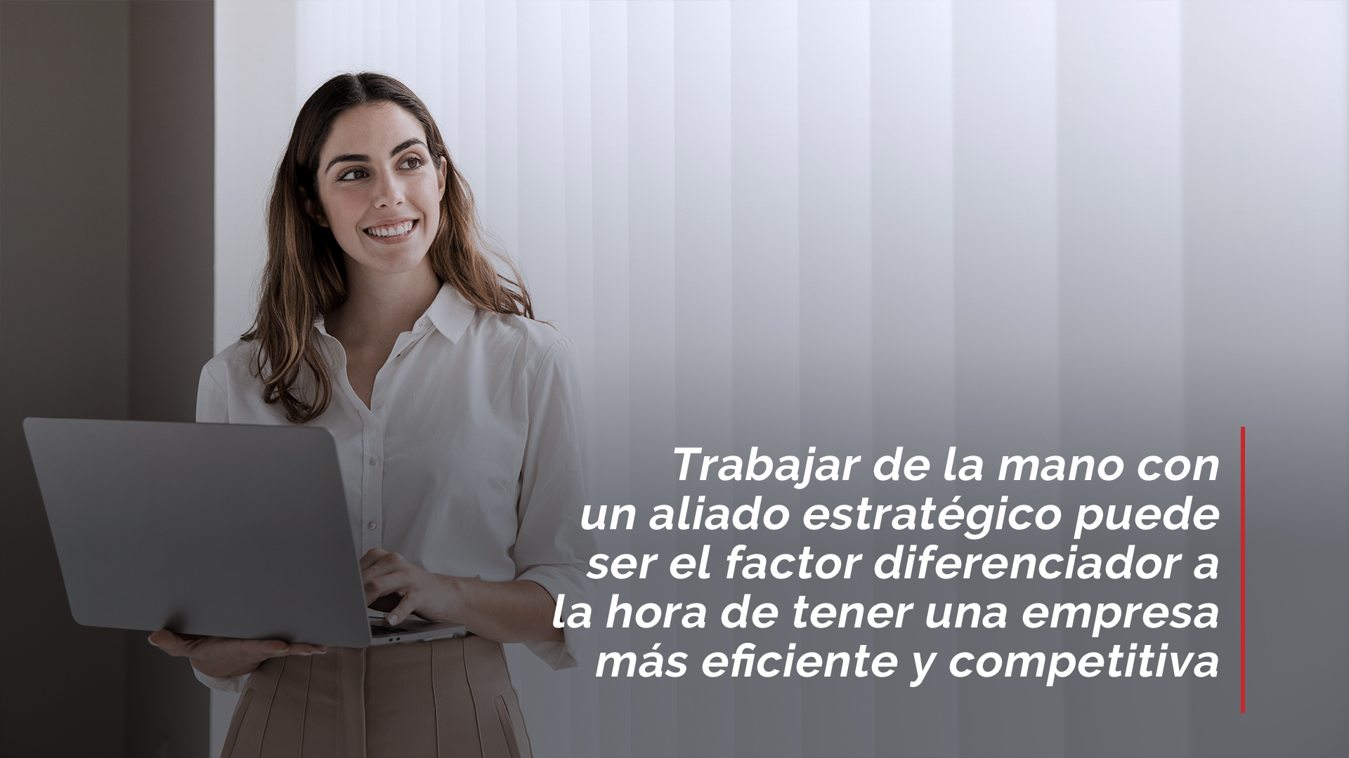 mujer junto a frase sobre outsoursing y lean manufacturing